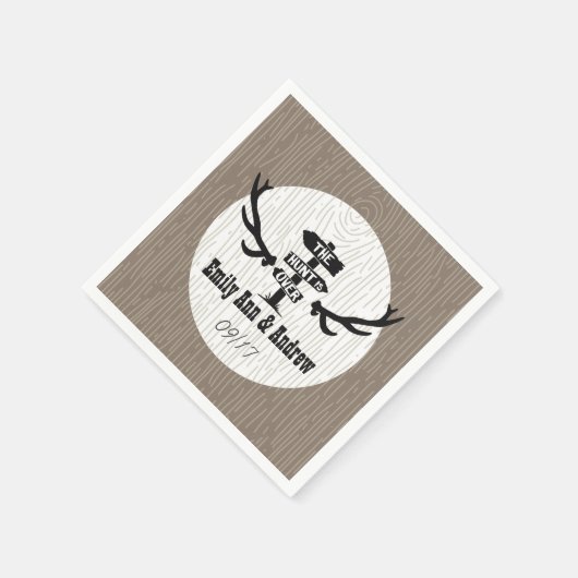 Rustikale Jagd über Barnwood Serviette (Ecke)