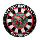 Rustikale Jagdhütte Hirsch Kunst Dartscheibe (vorne)