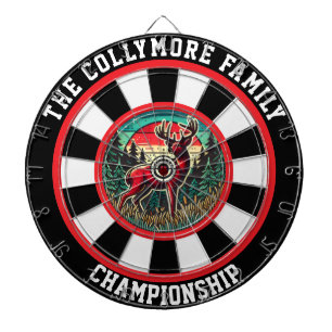 Rustikale Jagdhütte Hirsch Kunst Dartscheibe