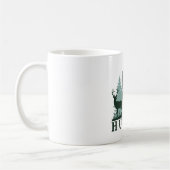 Rustikale Jäger-Silhouette mit Tasse von Wildtiere (Links)