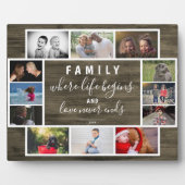 Rustikale Jahresfamilie bewahren Sprichwort FotoCo Fotoplatte (Vorderseite)