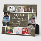 Rustikale Jahresfamilie bewahren Sprichwort FotoCo Fotoplatte (Seite)