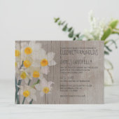 Rustikale Jonquil Hochzeit Einladungen (Stehend Vorderseite)
