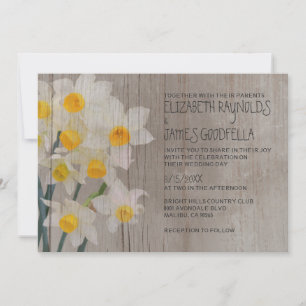 Rustikale Jonquil Hochzeit Einladungen