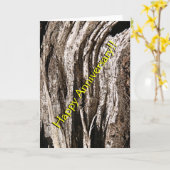 Rustikale Jubiläumskarte Karte (Gelbe Blume)