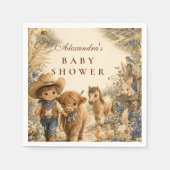 Rustikale Jungen Western Boho Babyparty Serviette (Vorderseite)