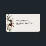 Rustikale Jungfrau im Wasserfarbenspiel Adressaufkleber<br><div class="desc">Rustikale Aquarell Blumenzettel Hochzeitsmarke. Elegante moderne Hochzeitslandschaft. Teil einer Sammlung</div>