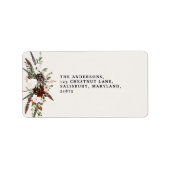 Rustikale Jungfrau im Wasserfarbenspiel Adressaufkleber (Vorne)