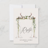 Rustikale Jungfrau in Aquarell RSVP Karte (Vorderseite)