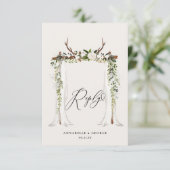 Rustikale Jungfrau in Aquarell RSVP Karte (Stehend Vorderseite)