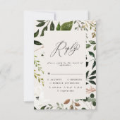 Rustikale Jungfrau in Aquarell RSVP Karte (Rückseite)