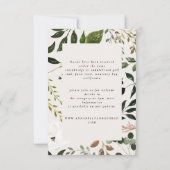 Rustikale Jungfrau in Aquarell RSVP Karte (Rückseite)