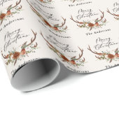 rustikale Junggebliebene Weihnachten Geschenkpapier (Rolleneckpunkt)