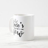 Rustikale Junggesellinnen-Abschieds-Kalligrafie-Br Kaffeetasse (Vorderseite Links)