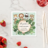 Rustikale Jungle Safari Tiere Grüne Kinderdusche Serviette (Beispiel)