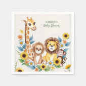 Rustikale Jungle Safari Tiere Kinderdusche Serviette (Vorderseite)