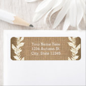 Rustikale Jute & Blätter Hochzeitseinladung (Insitu)