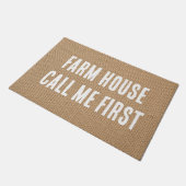 Rustikale Jute-Farmhouse Fußmatte (Schrägansicht)