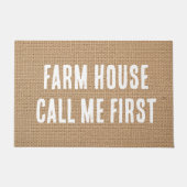 Rustikale Jute-Farmhouse Fußmatte (Vorderseite)