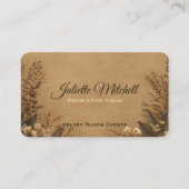 Rustikale Jute-Hochzeitsplanerin Visitenkarte (Vorderseite)