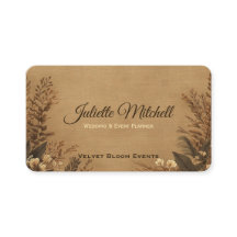 Rustikale Jute-Hochzeitsplanerin Visitenkarte