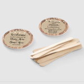 Rustikale Jute-Holz-Lichter Hochzeitsprogramm-Fäch Fächer (Non-assembled)