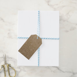 Rustikale Jute-Natur-Muster-Geschenkanhänger – Jut Geschenkanhänger