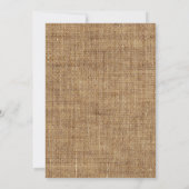 Rustikale Jute-Spitze Hochzeit Einladung (Rückseite)