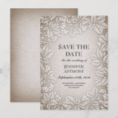 rustikale Jute-Spitze Save-the-Date-Karten Save The Date (Vorne/Hinten)