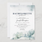 Rustikale Kabine Bachelorette Wochenende Ausflug Einladung (Vorderseite)