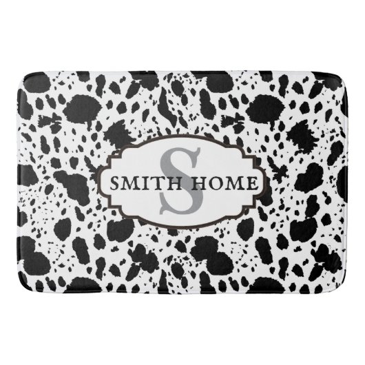 Rustikale Kabine Cowhide Print Cosy Bauernhof Badematte (Vorderseite)