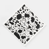 Rustikale Kabine Cowhide Print Cosy Bauernhof Serviette (Ecke)
