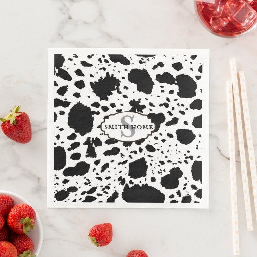 Rustikale Kabine Cowhide Print Cosy Bauernhof Serviette (Beispiel)