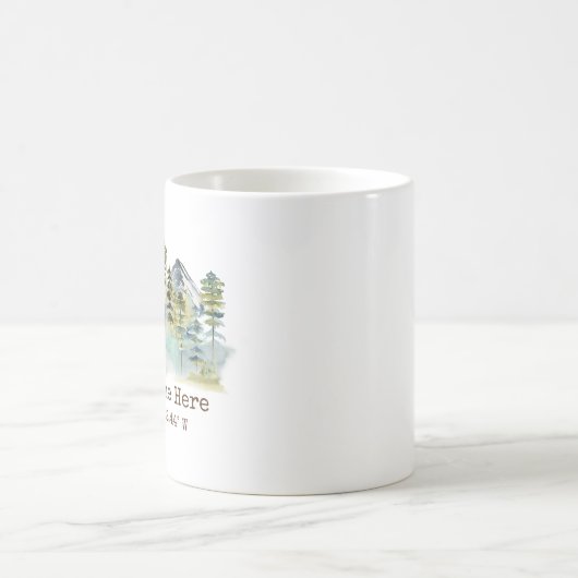 Rustikale Kabine individuell koordiniert Kiefergeb Kaffeetasse (Mittel)