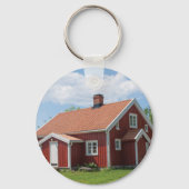 Rustikale Kabine individuell koordiniert Kiefergeb Schlüsselanhänger (Rückseite)