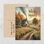 Rustikale Kabine Land Zuhause Neue Adresse wir ver Postkarte (Vorne/Hinten)