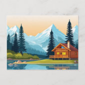 Rustikale Kabine Postkarten 🏕️ | Landschaftliche (Vorderseite)