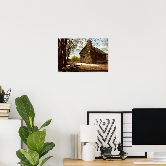 Rustikale Kabine Print Poster (Heimbüro)