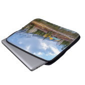 Rustikale Kabine Retreat Laptopschutzhülle (Vorne Knopf)