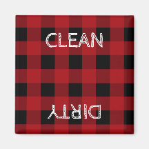 Rustikale Kabine Rot und Schwarz Geschirrspülmasch