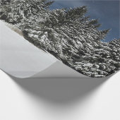 Rustikale Kabine Schnee Winter Geschenkpapier (Ecke)