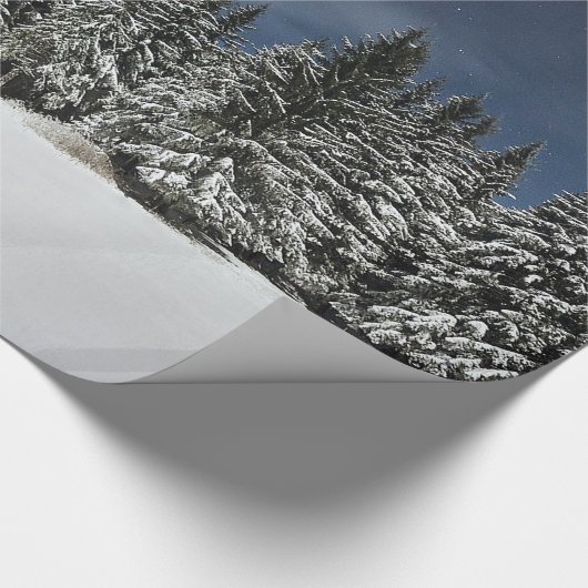 Rustikale Kabine Schnee Winter Geschenkpapier (Ecke)