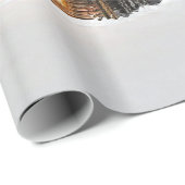 Rustikale Kabine Schnee Winter Geschenkpapier (Rolleneckpunkt)