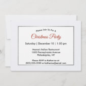 Rustikale Kabine Schnee Winter Weihnachten Einladung (Rückseite)