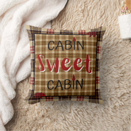 Rustikale Kabine Sweet Cabin Scotch Kariert Kissen