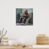 Rustikale Kabine Vibes: Unglaublich witzig Bärenba Poster (Küche)