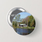 Rustikale Kabinen-Wasser-Szene Button (Vorne & Hinten)