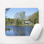Rustikale Kabinenwasserwelt Mousepad (Mit Mouse)