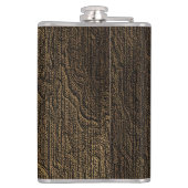 Rustikale Käfer-Jagdmonogramm Flachmann (Rückseite)