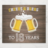 Rustikale Käfer und Biere bis 18 Jahre Bierflaschenetikett (Einzelnes Label)